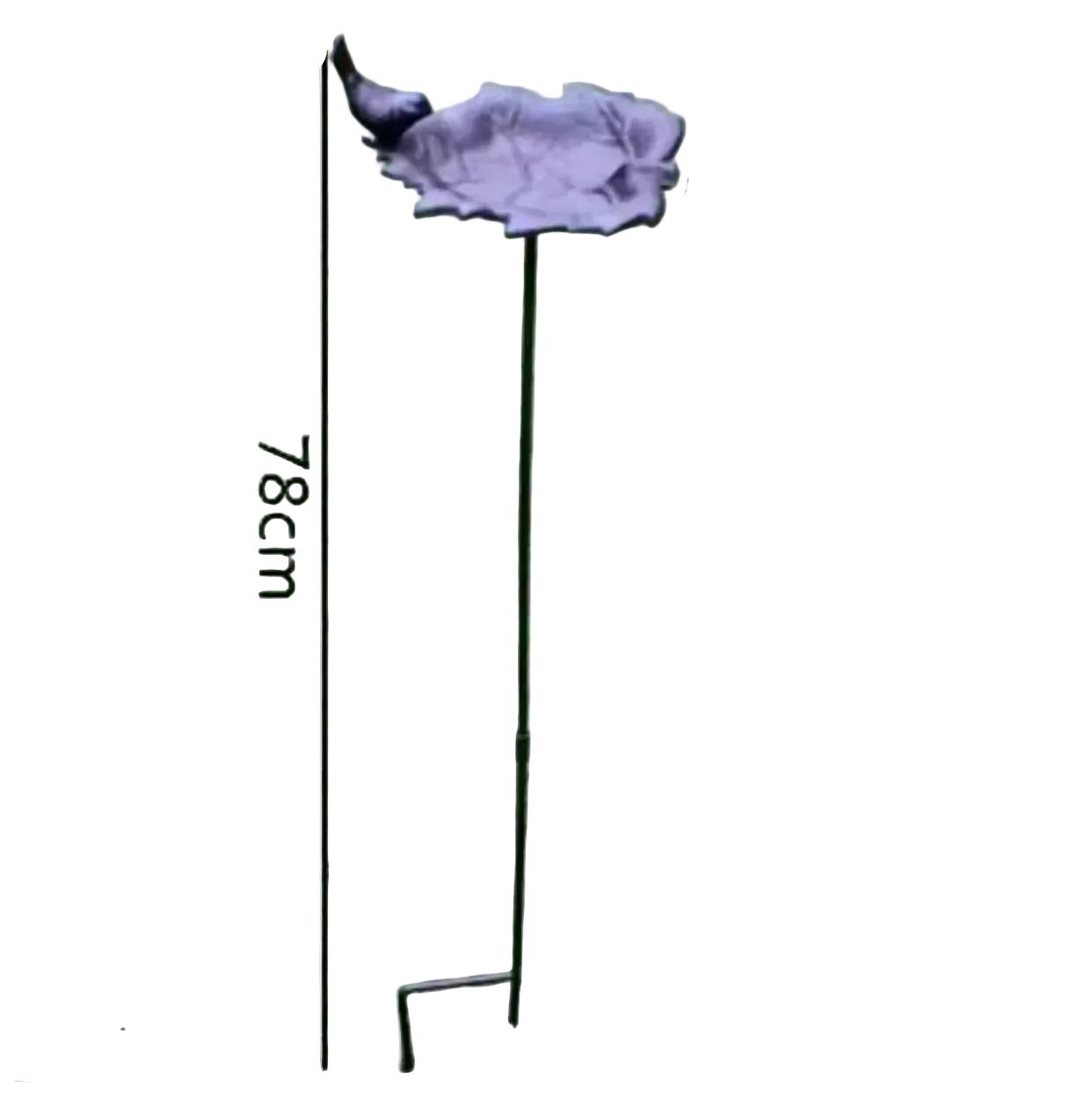 Cast Iron Leaf Bird Feeder Garden Stake | 14x13.2cm Leaf 78cm Tall