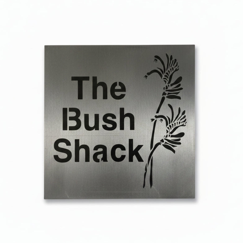 Kangaroo Paw Native Flower Custom Property Name Address Sign - Personalised Rusty Metal Steel Sign - Australian Made