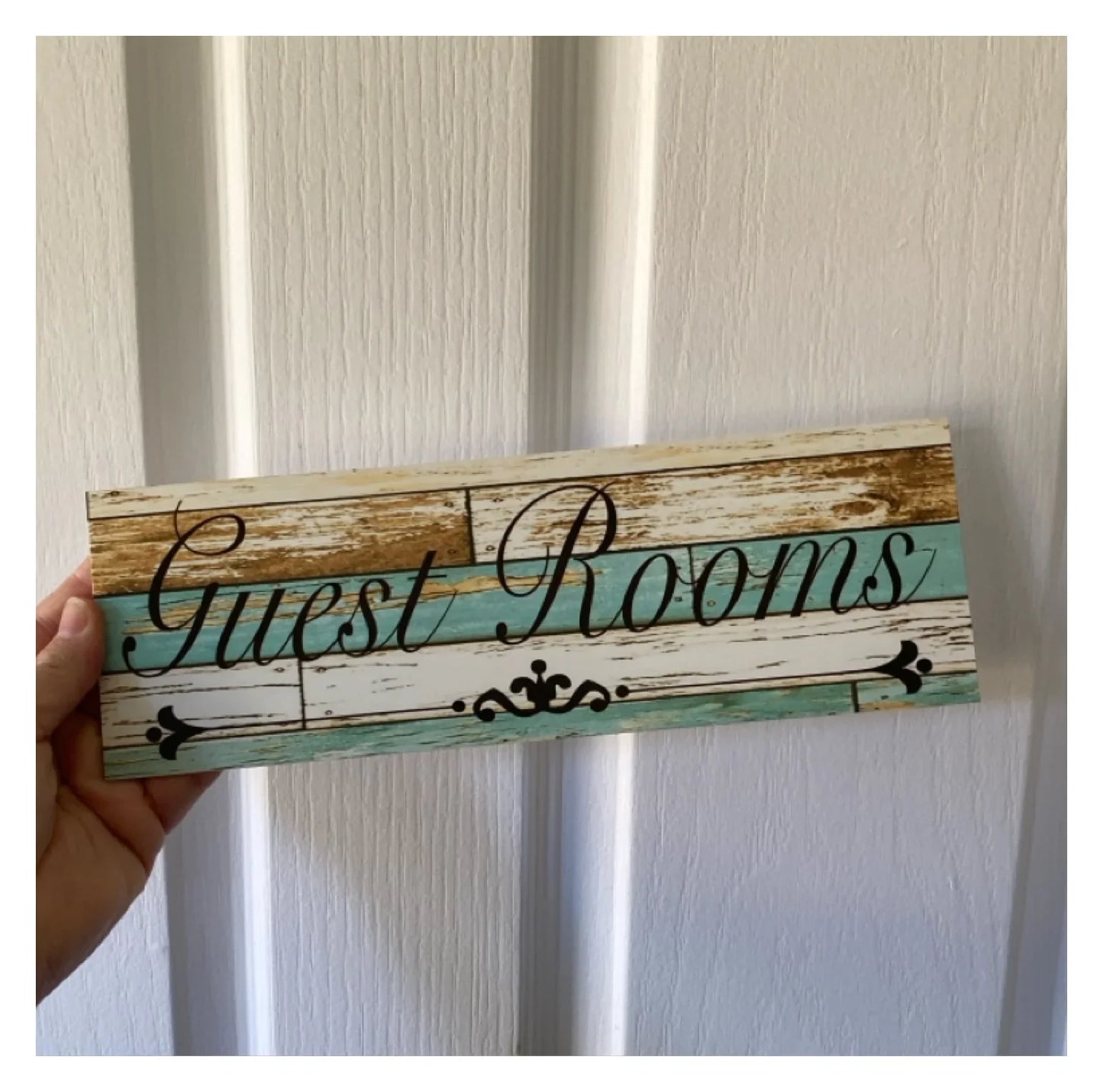 Custom Personalised Rustic Blue Sign