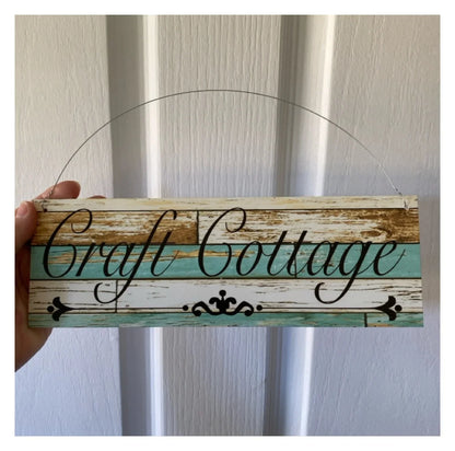 Custom Personalised Rustic Blue Sign