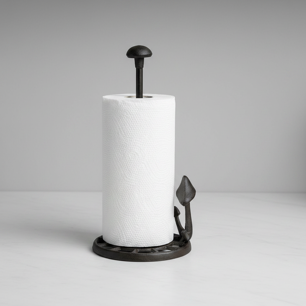 Mushroom Paper Towel Holder | Cast Iron Kitchen Decor