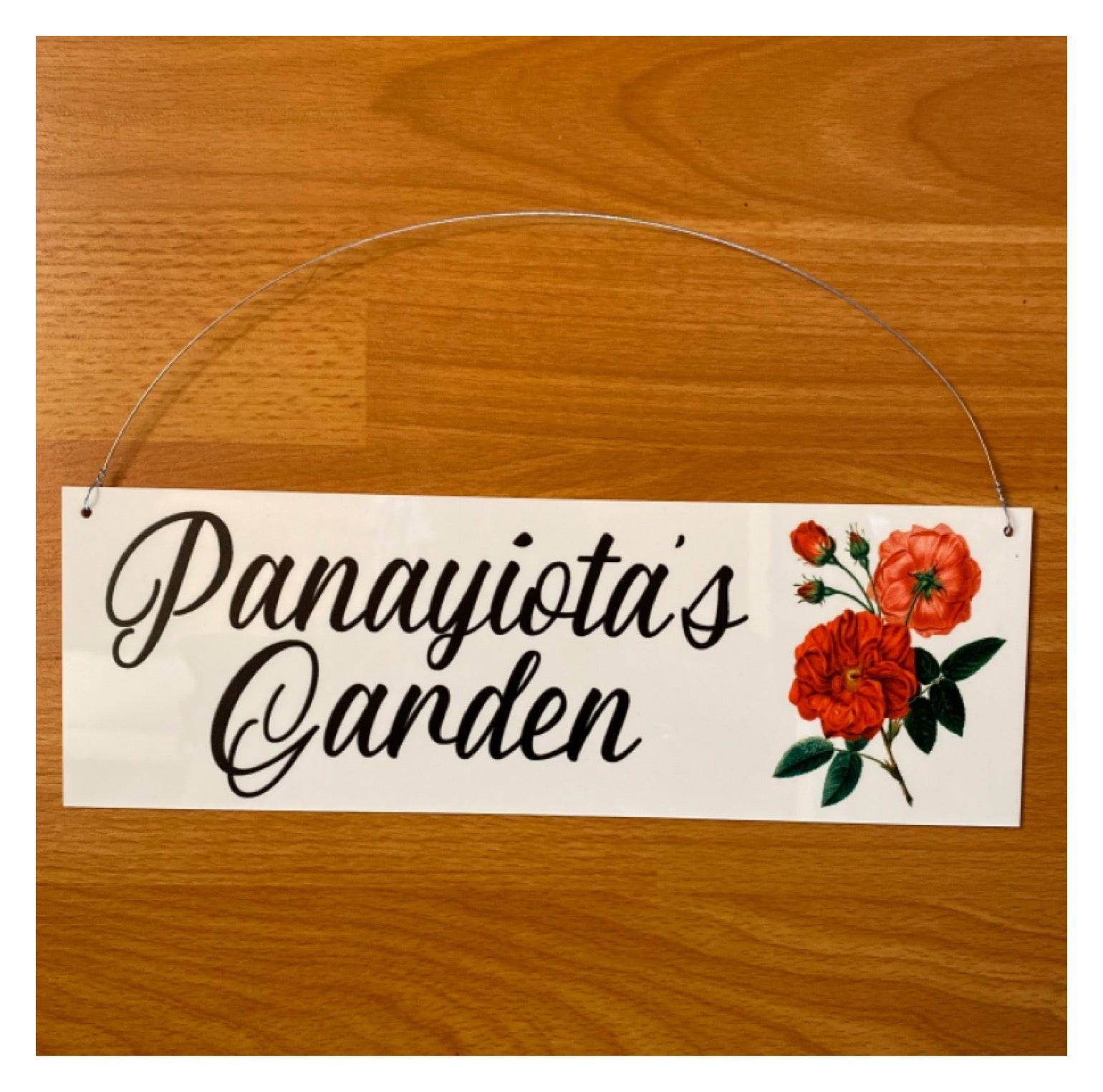 Custom Personalised Your Text Red Rose Sign - The Renmy Store Homewares & Gifts 