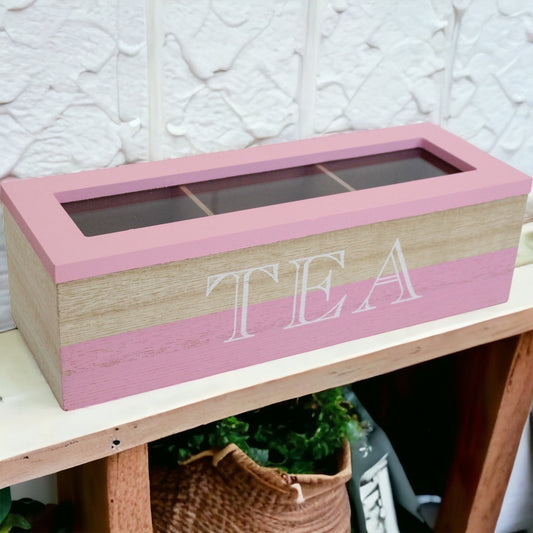Tea Box Shabby Chic Pink - The Renmy Store Homewares & Gifts 