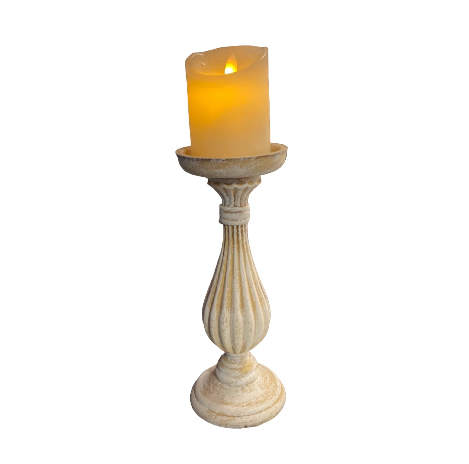 Candle Holder Vintage White - The Renmy Store Homewares & Gifts 