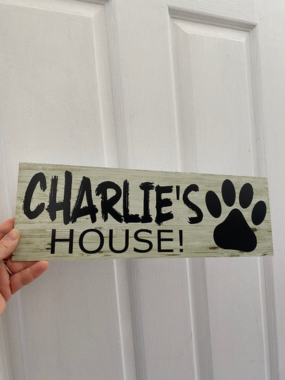 Custom Dog Kennel Sign - Personalised Pet Name Signage - Australian Made