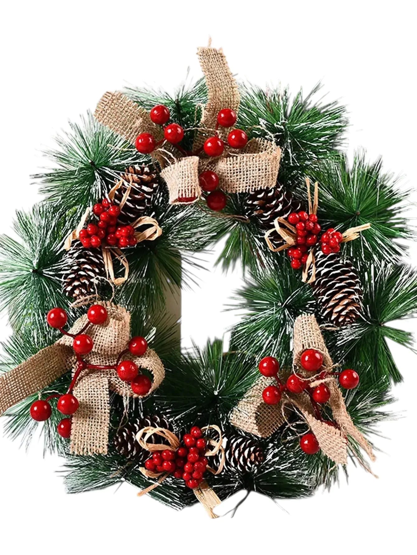 Christmas Wreath Pines Door Table Decor