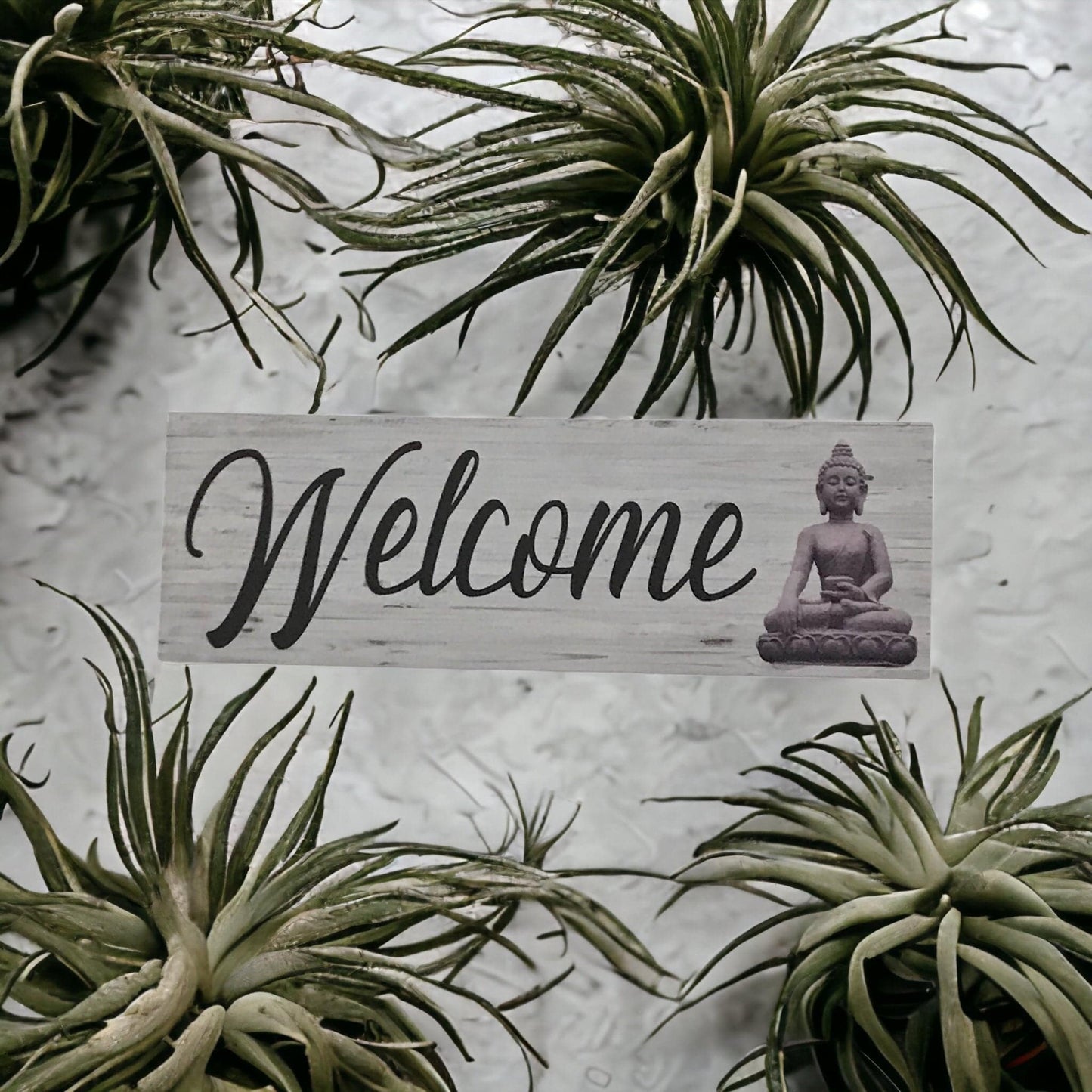 Welcome Buddha Thai Tropical Zen Sign - The Renmy Store Homewares & Gifts 