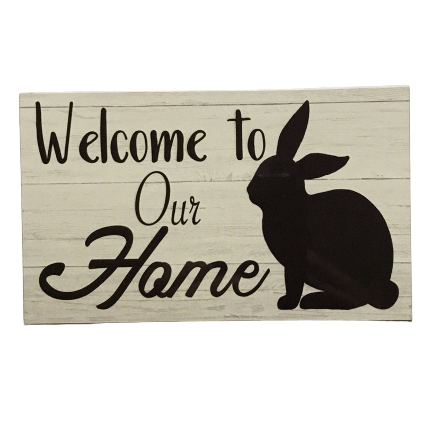 Welcome To Our Home Rabbit Sign - The Renmy Store Homewares & Gifts 