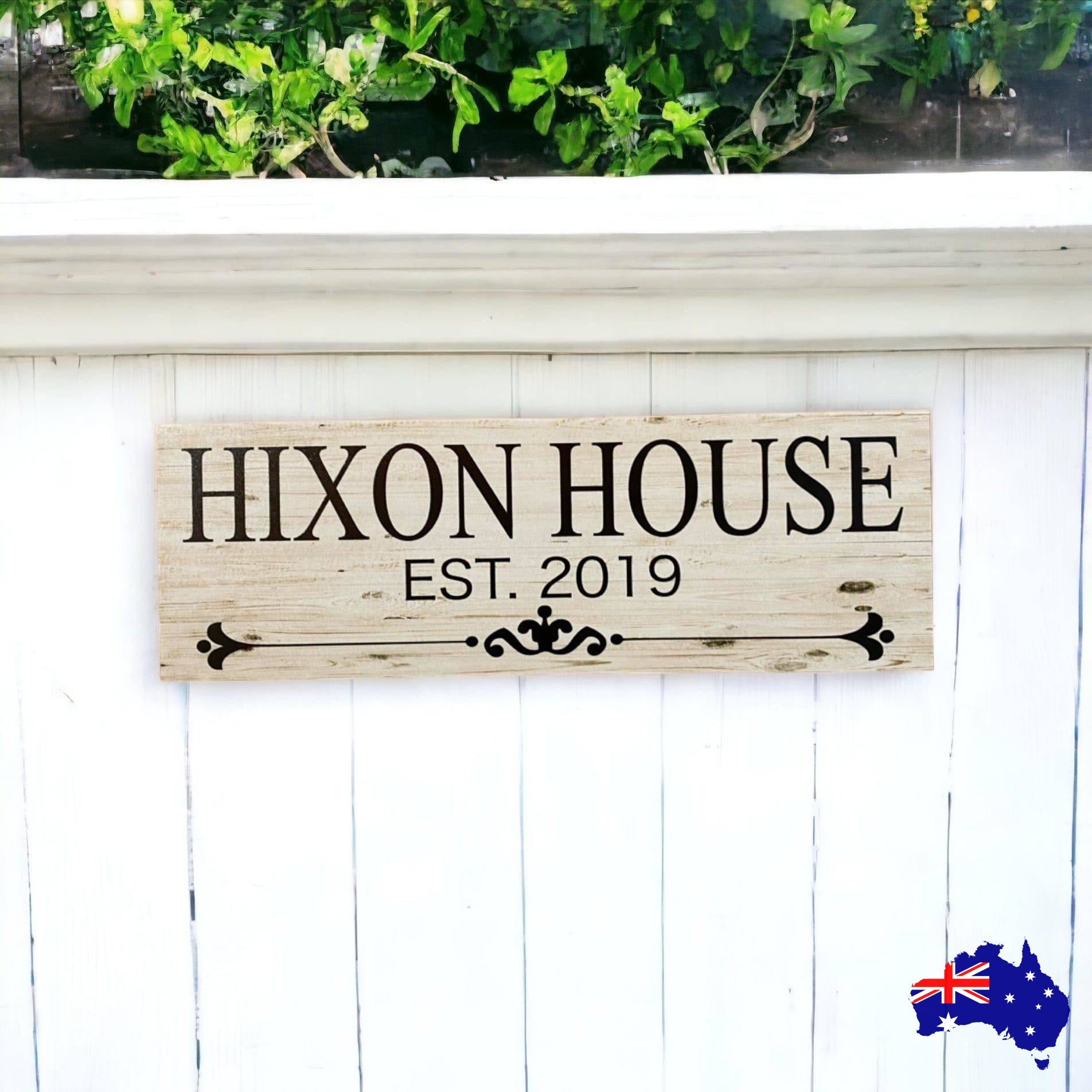 Residence House Surname Name Custom Personalised Sign - The Renmy Store Homewares & Gifts 