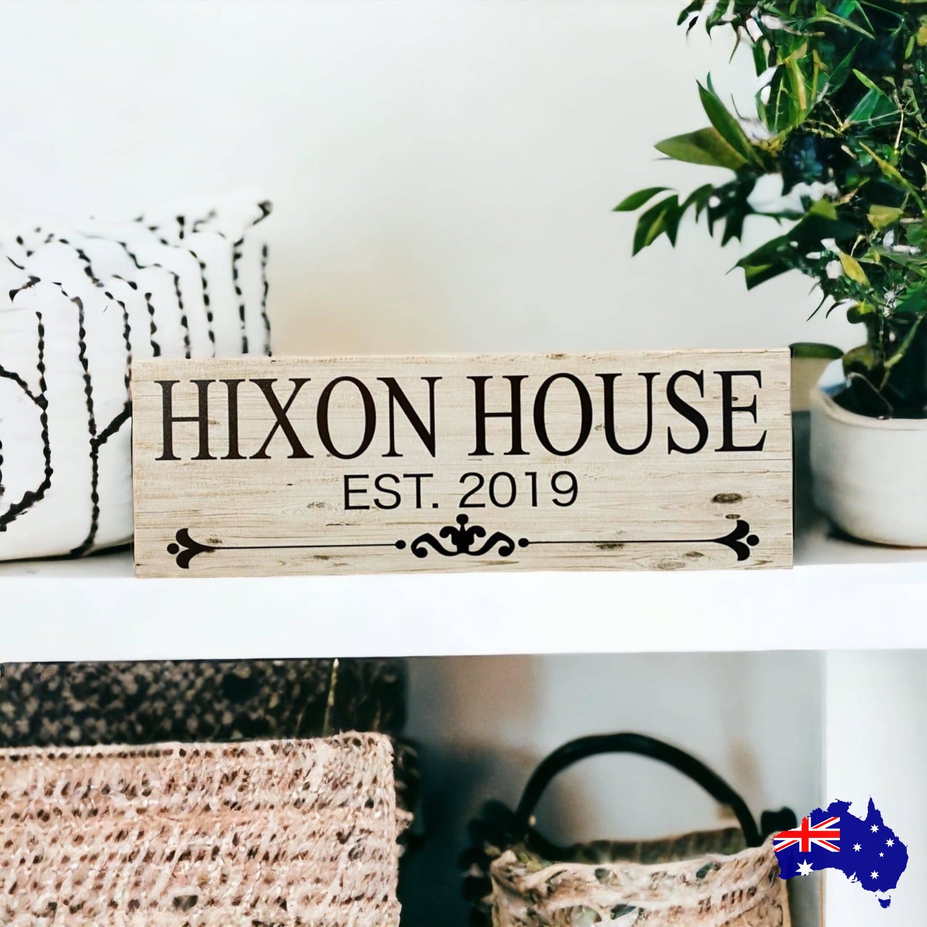 Residence House Surname Name Custom Personalised Sign - The Renmy Store Homewares & Gifts 