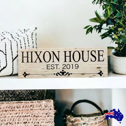 Residence House Surname Name Custom Personalised Sign - The Renmy Store Homewares & Gifts 