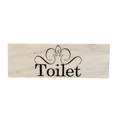 Toilet Laundry Bathroom French Scroll Door Room Sign - The Renmy Store Homewares & Gifts 