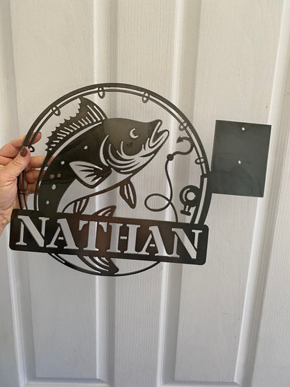 Rain Gauge Custom Personalised Fishing - Stake or Wall Mount - Aussie Made