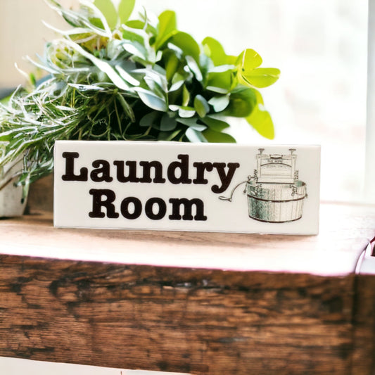Laundry Room Door Vintage Sign - The Renmy Store Homewares & Gifts 