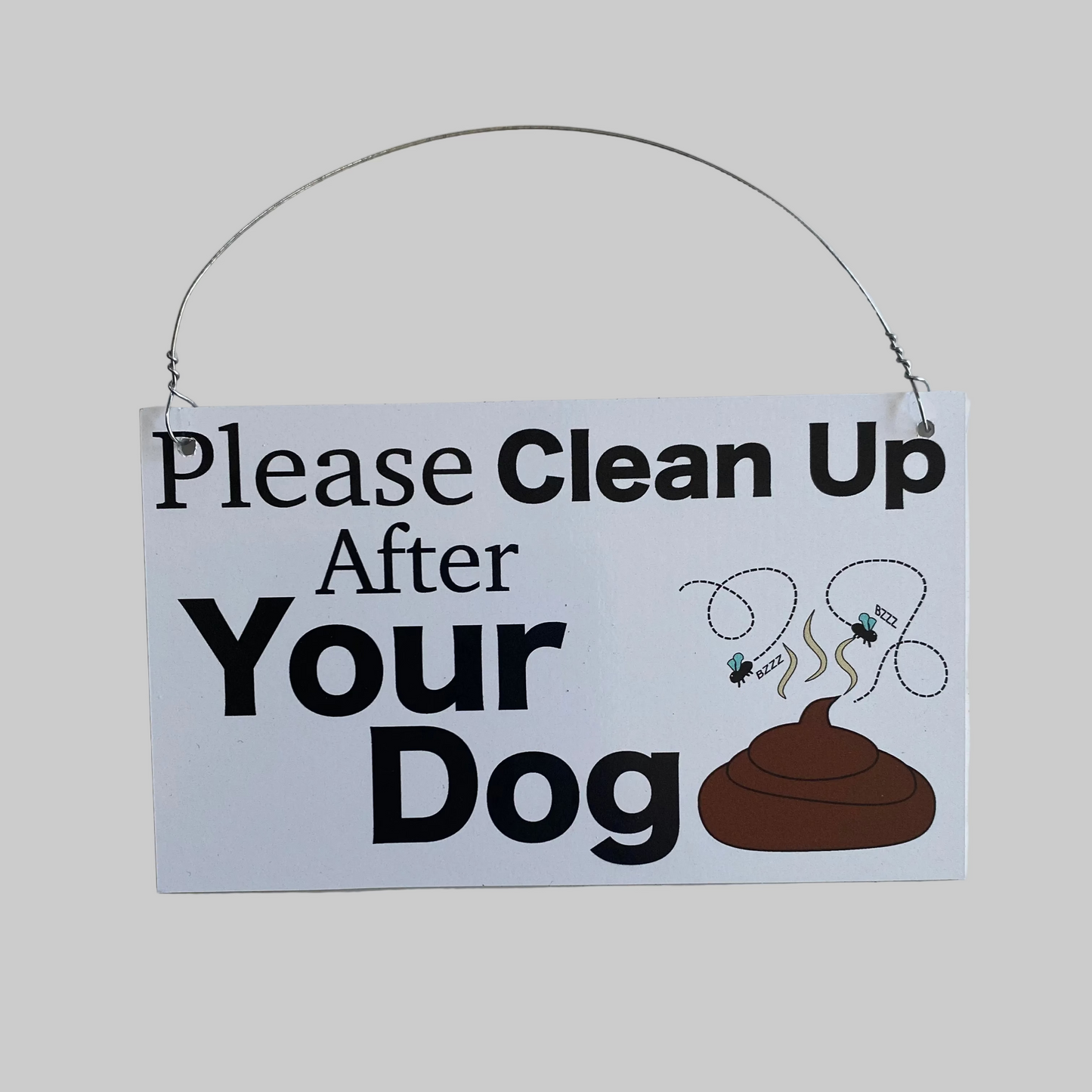 Dog Poo Lawn Clean Up Sign | Please Clean Up After Your Dog | Aussie Made