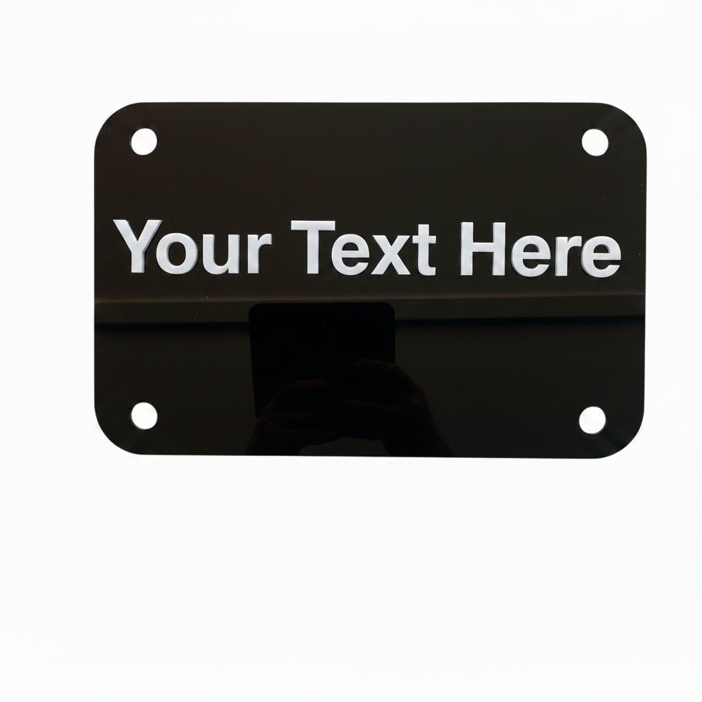 Custom Personalised Black & White Sign | Laser Cut Raised Letters | Australian Made