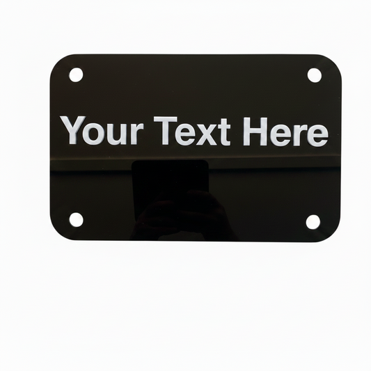 Custom Personalised Black & White Sign | Laser Cut Raised Letters | Australian Made