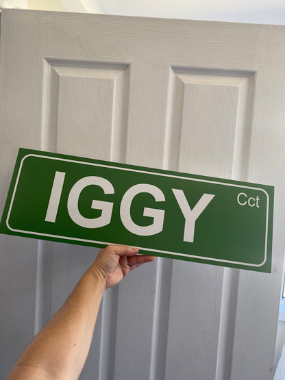 Custom Green Street Sign - Personalised Property Signage - Australian Made