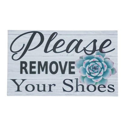 Please Remove Your Shoes with Succulent Sign - The Renmy Store Homewares & Gifts 