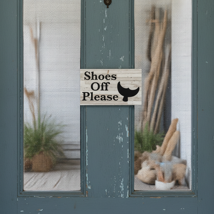 Shoes Off Please Whale Sign | Aussie Made