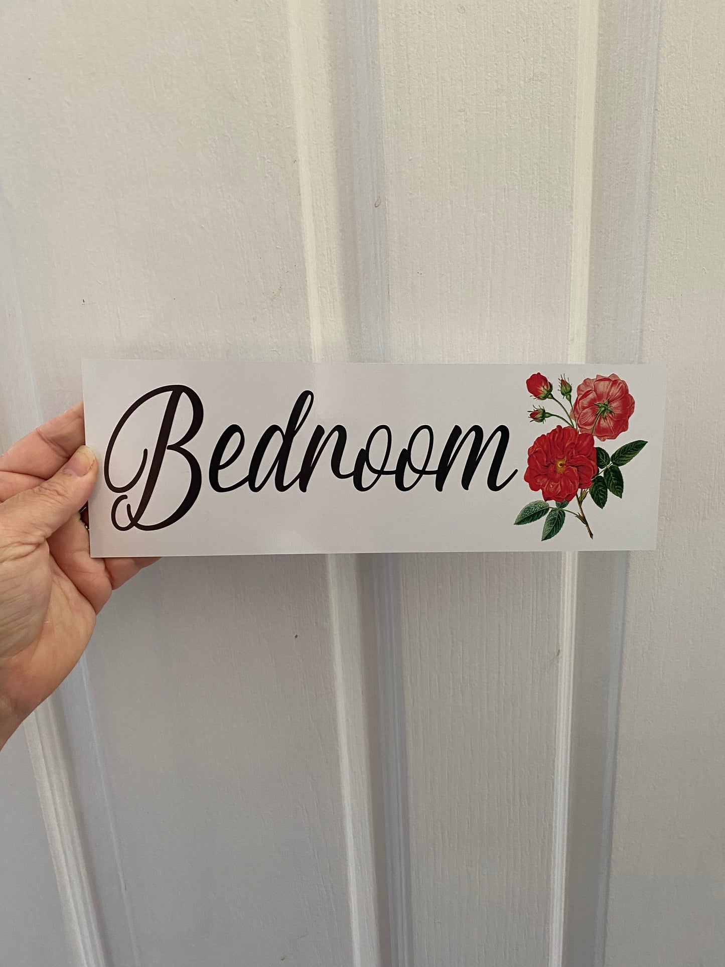 Custom Personalised Your Text Red Rose Sign