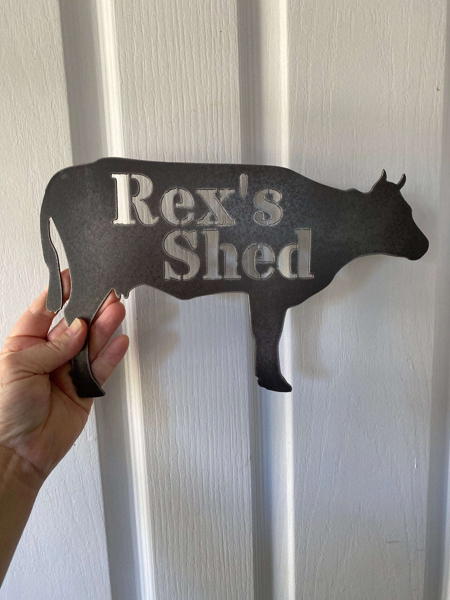 Custom Cow Sign - Personalised Rusty Metal Steel Sign - Australian Made