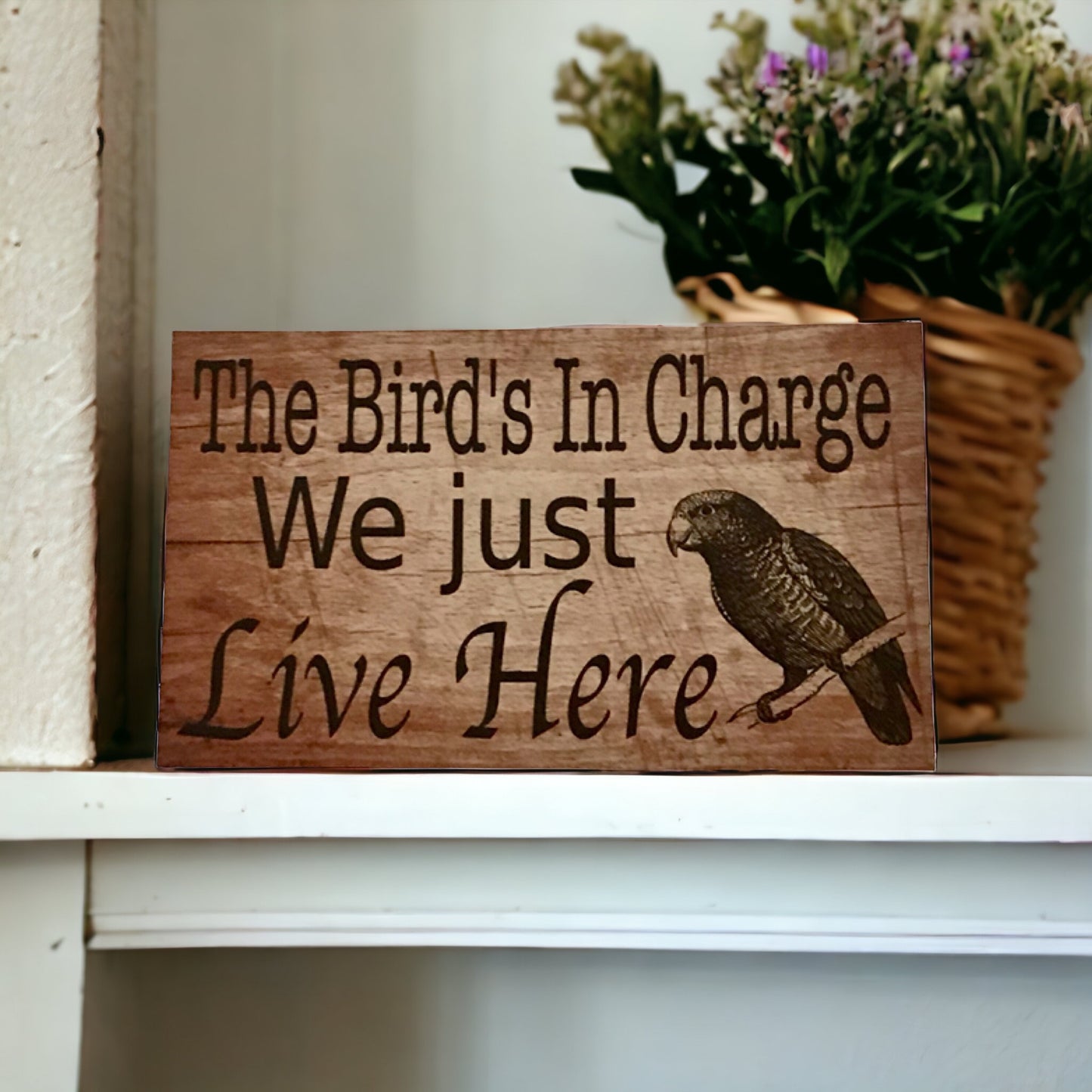 The Parrot Birds in Charge Sign - The Renmy Store Homewares & Gifts 