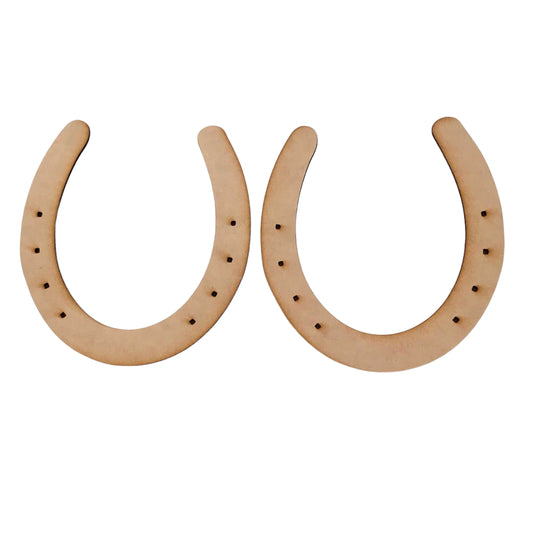 Horse Shoe Set of 2 MDF DIY Raw Cut Out Art Craft Decor - The Renmy Store Homewares & Gifts 