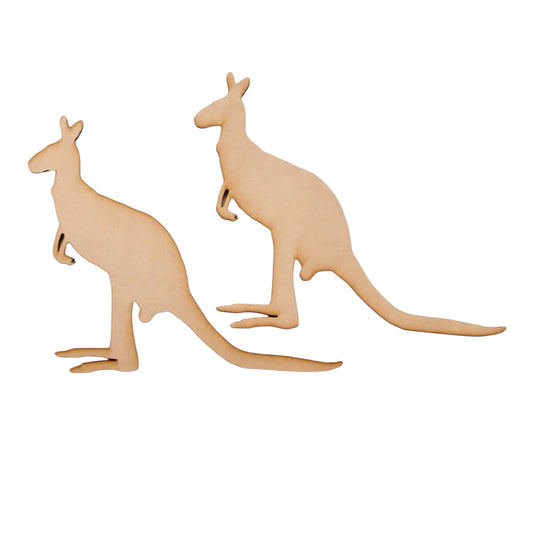 Kangaroo Set of 2 MDF DIY Raw Cut Out Art Craft Decor - The Renmy Store Homewares & Gifts 