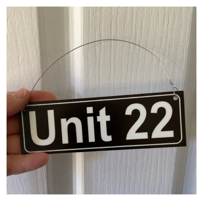 Number House Plate Custom Personalised Black Sign
