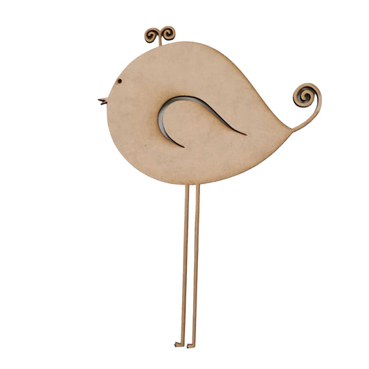 Bird with Long Legs MDF DIY Raw Cut Out Art Craft Decor - The Renmy Store Homewares & Gifts 