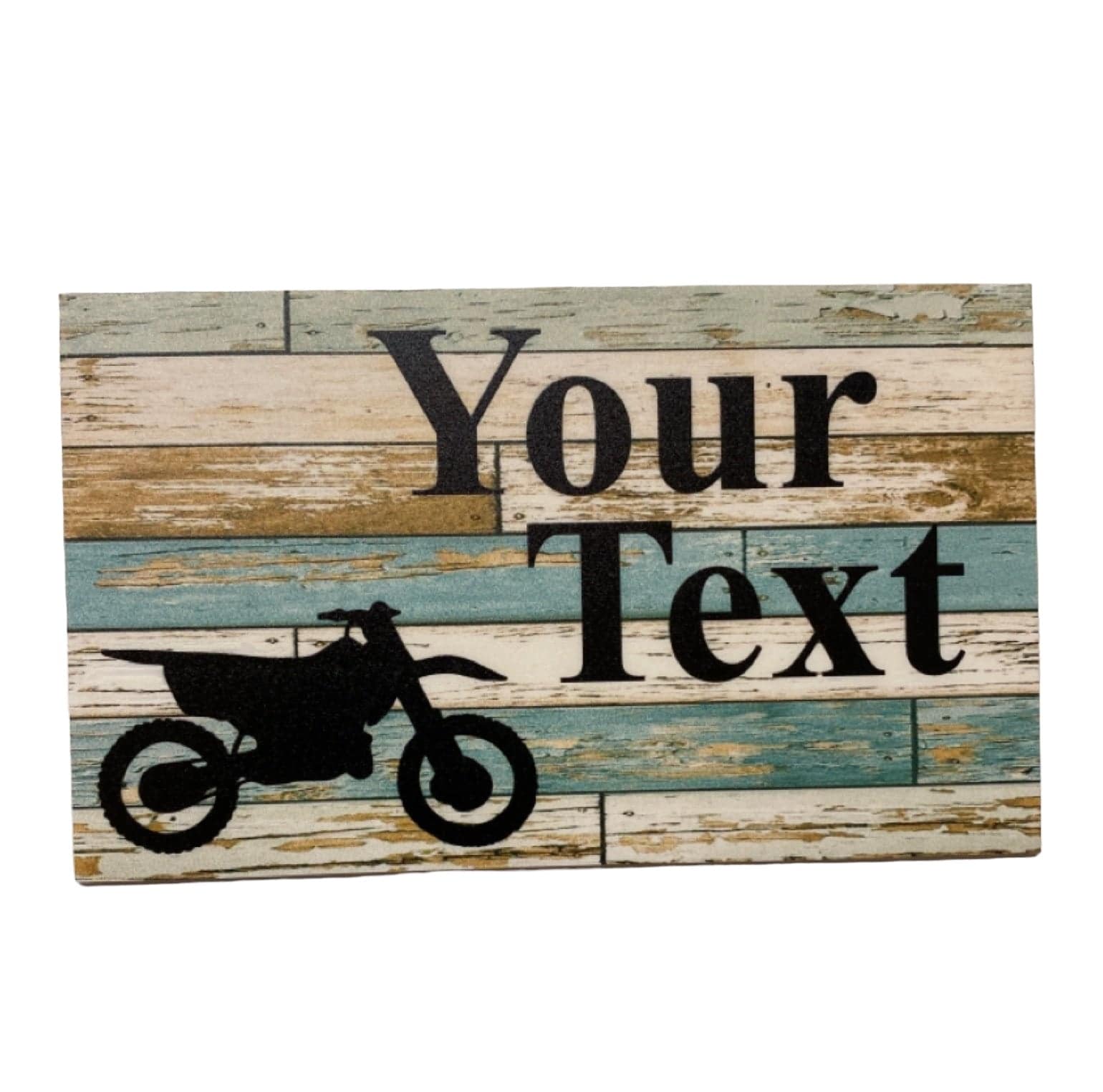 Dirt Bike Motorbike Blue Custom Personalised Sign - The Renmy Store Homewares & Gifts 