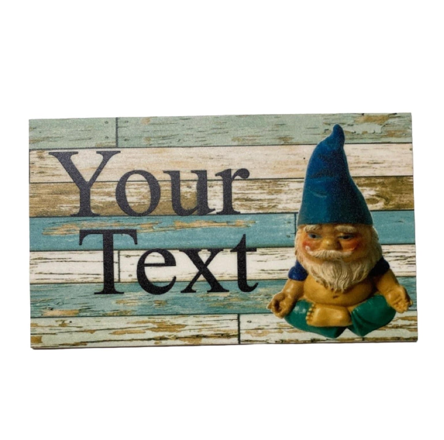 Gnome Custom Persoanlsied Blue Sign - The Renmy Store Homewares & Gifts 