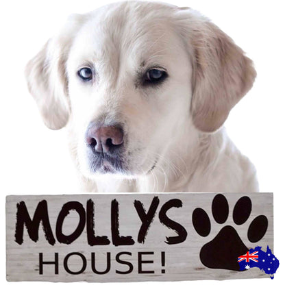 Dog Kennel House Custom Personalised Pets Name Sign - The Renmy Store Homewares & Gifts 