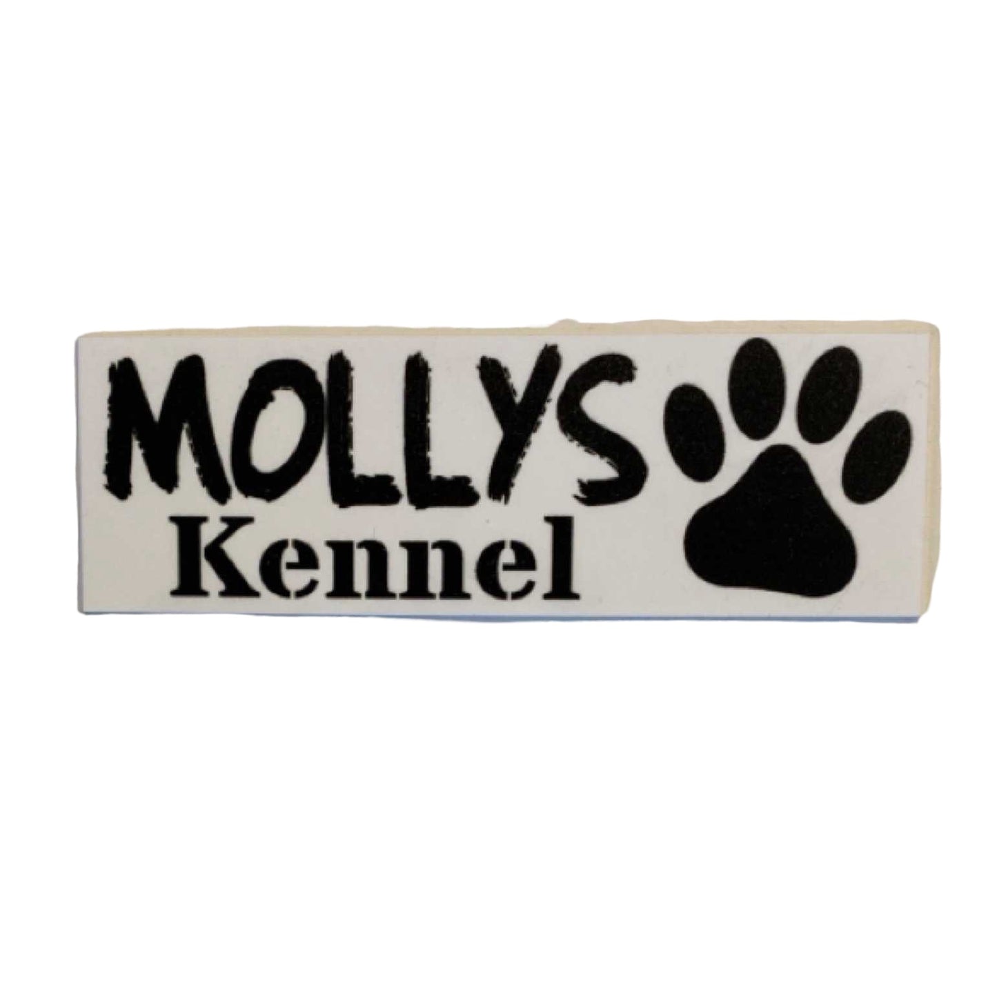 Dog Kennel Personalised Your Dogs Name White Sign - The Renmy Store Homewares & Gifts 