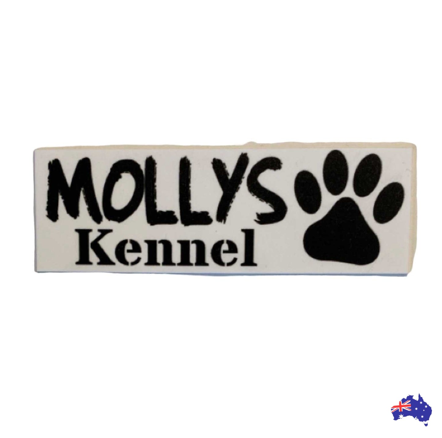 Dog Kennel Personalised Your Dogs Name White Sign - The Renmy Store Homewares & Gifts 