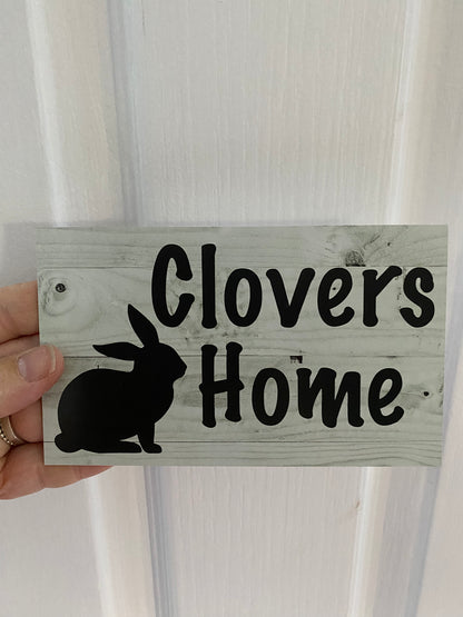 Rabbit Bunny Hutch House Pets Name Personalised Sign Aussie Made