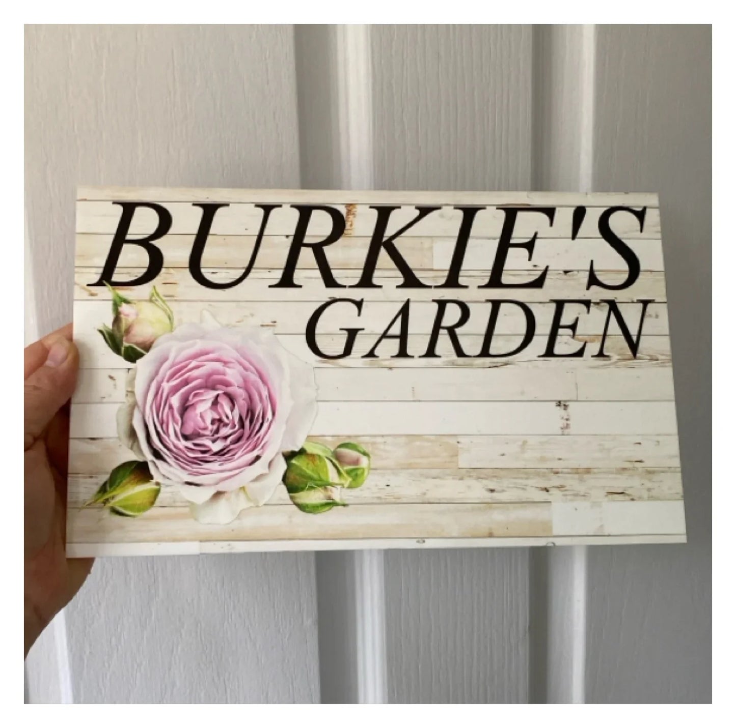 Rose Lilac Purple Garden Custom Personalised Sign