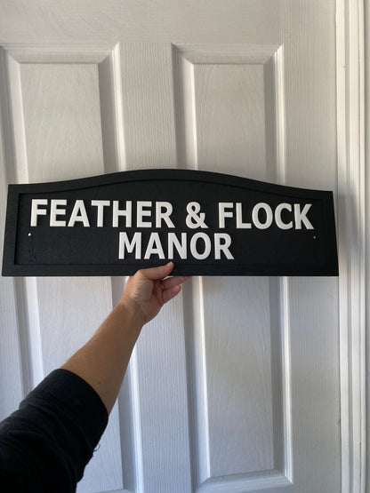 Chicken Coop House Name Range Custom Timber Sign - Australian Made