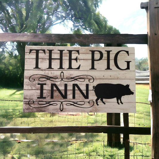 The Pig Inn Farm Gate Pen House Sign - The Renmy Store Homewares & Gifts 