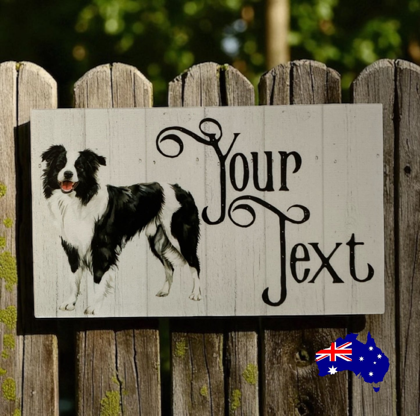 Border Collie Dog Personalised Custom Sign