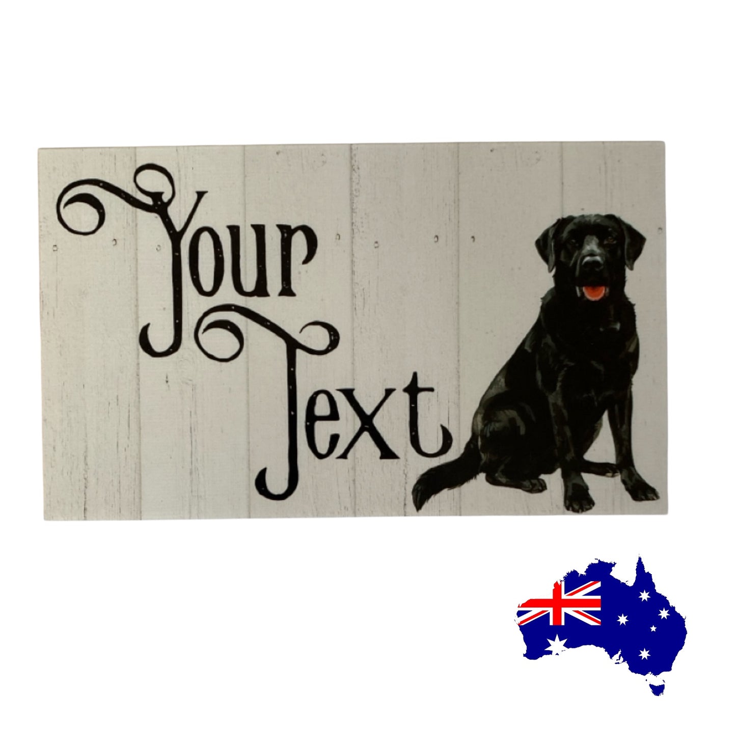 Labrador Black Dog Personalised Custom Sign