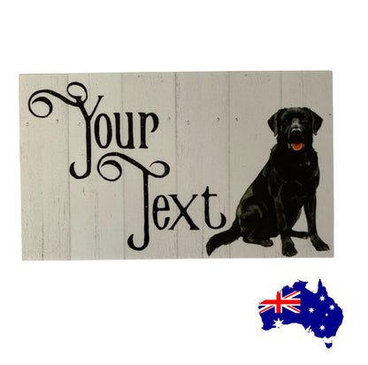 Labrador Black Dog Personalised Custom Sign
