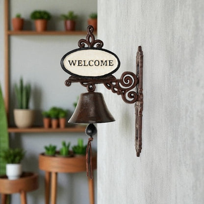 Doorbell Welcome Vintage Rustic Cast Iron