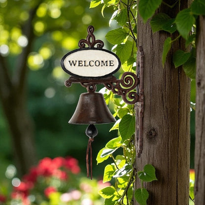 Doorbell Welcome Vintage Rustic Cast Iron