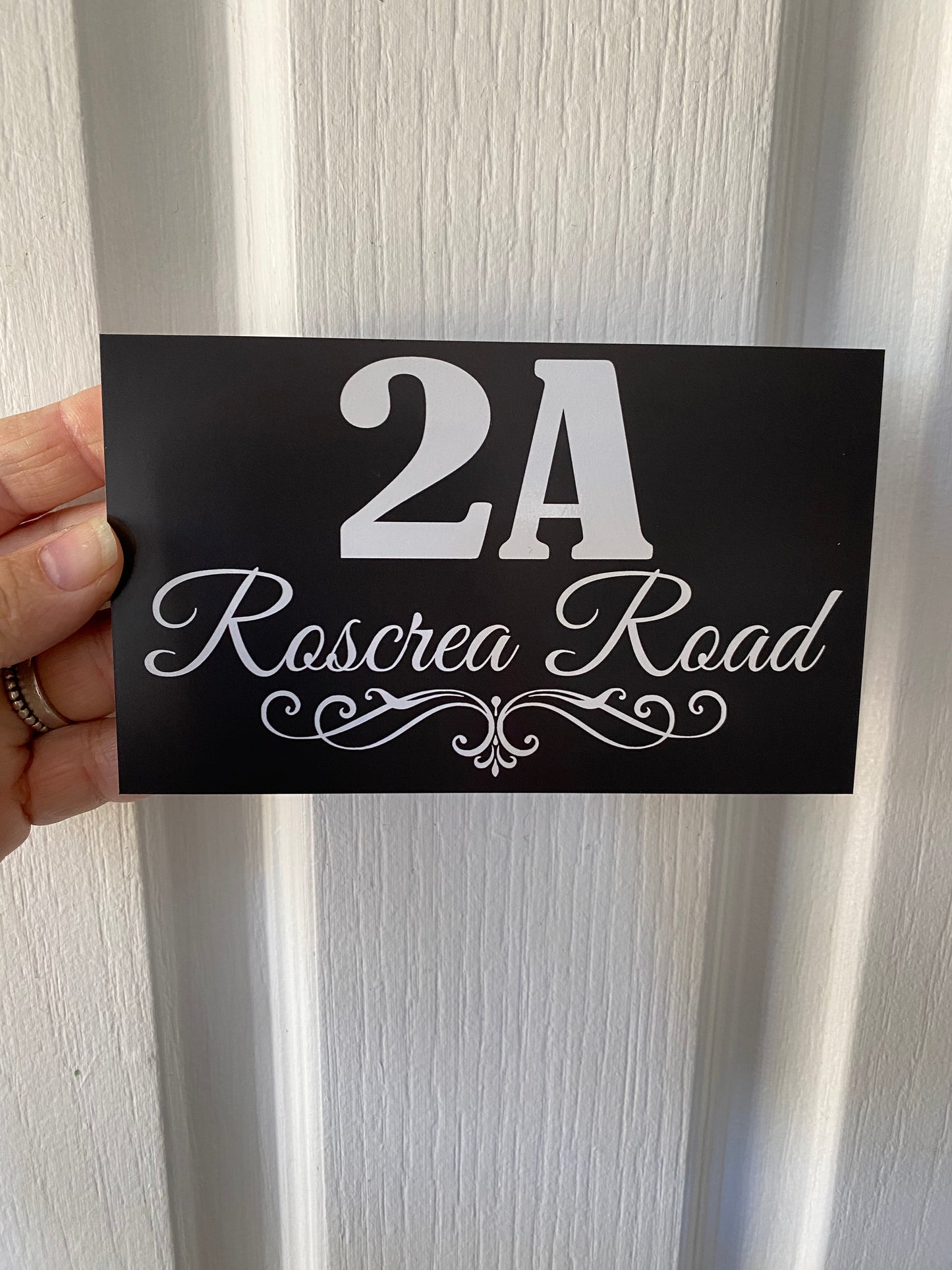 Personalised Street Number & Address Sign | Black Acrylic House Number Sign | Australian Made