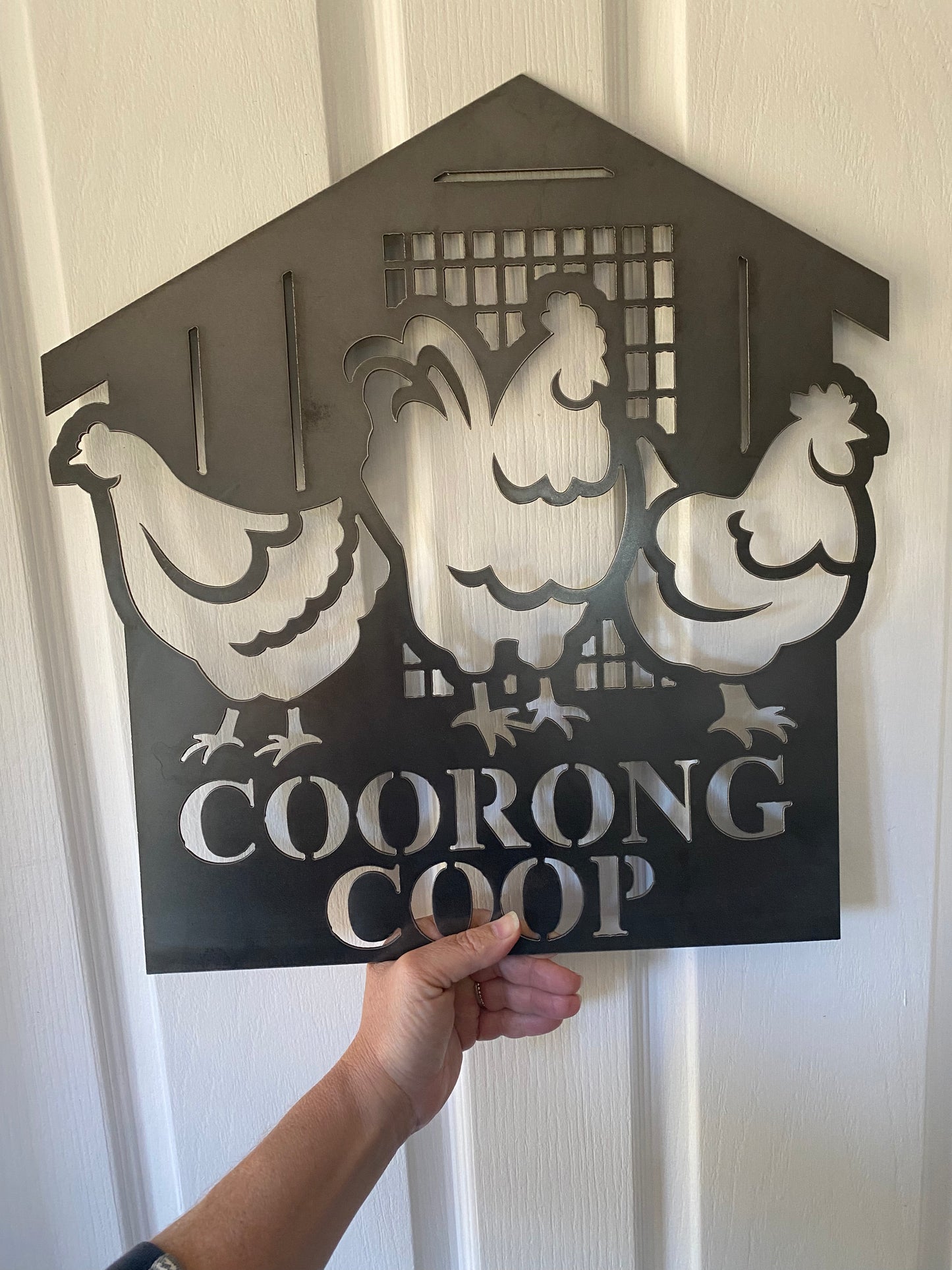 Custom Cluckingham Palace Chicken Coop Sign - Personalised Rusty Metal Steel Sign - Australian Made