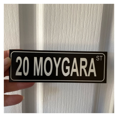 Street Black Custom Personalised Sign