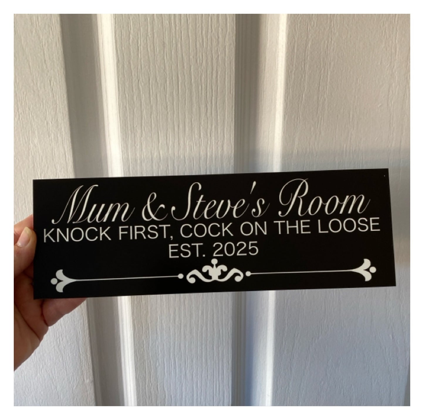 Family Name Custom Personalised Vintage Black Sign