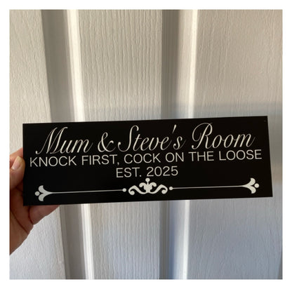 Family Name Custom Personalised Vintage Black Sign